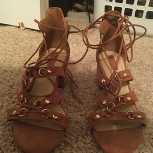 Lace up ankle sandals
